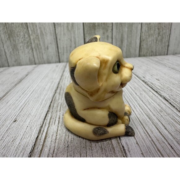 Vtg Harmony Kingdom Pot Belly's "Pete" Cat Kitten Figurine 2003 Hidden Yarn - Picture 4 of 11